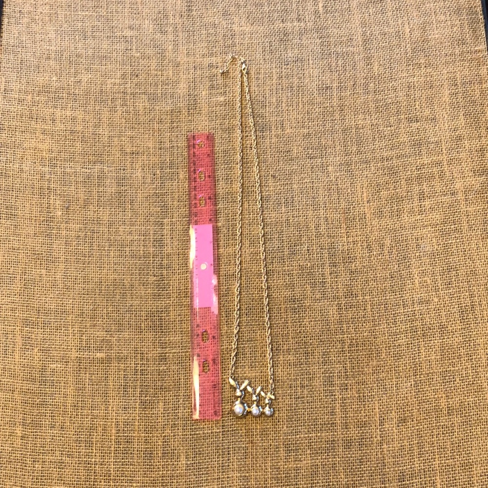 Gold Rabbit Family Long Necklace - Picture 3 of 4